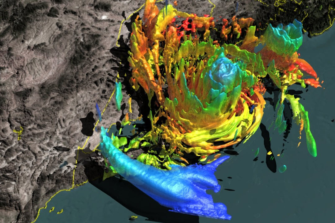 Image from a Hurricane Odile simulation in the CISL Visualization Gallery